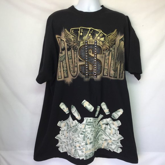 Pro Other - Pro Men's Gambling Money Black Tee 3XLT